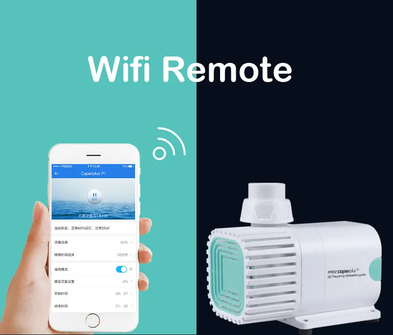 

Submersible pump wifi app under water pump flow adjust tropical aquarium fresh water salty reef marine fish tank