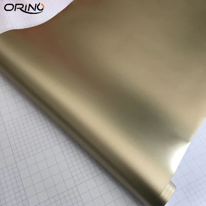 Champagne Gold Metallic Vinyl Film Wrap-3