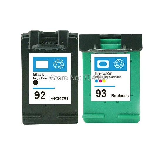 

2PK Cartridge for HP 92 Black & for HP 93 Color ink cartridges for HP Deskjet 5440 5420v 5440v 5442 5443 D4160 Printer