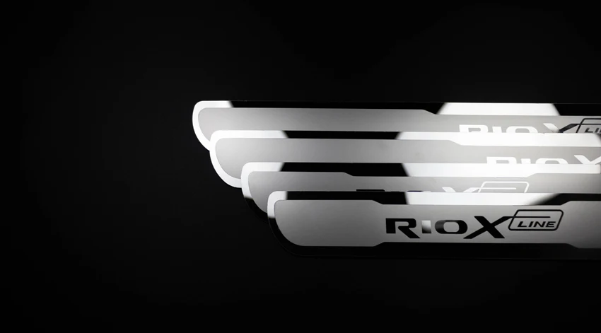 RIO X LINE накладки на пороги из нержавеющей стали, защитные накладки на пороги автомобиля для KIA RIO XLINE