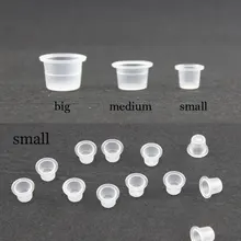 Пластиковые чашки чернил для тату макияж бровей Макияж Пигмент контейнер колпачки Одноразовые Аксессуары татуировки пигмент чернила держатель