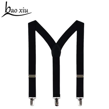 

New High Quality women's elastic Suspenders Men PU Leather 3 Clip Suspenders Belt Strap Adjustable Braces harness straps belt