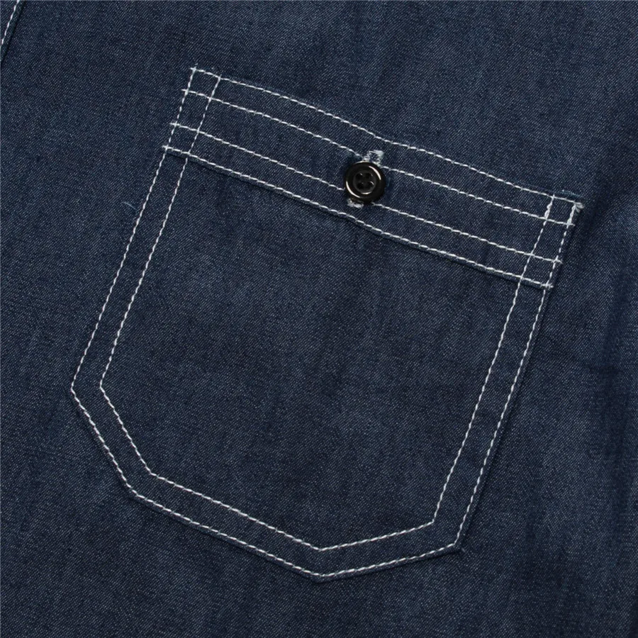 Fredd Marshall 2018 New Men's Denim Shirts Men Long Sleeve Jean Shirt Male Brand Casual Shirt Plus Size 3XL Camisa Masculina (7)