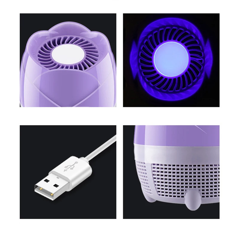 Светодиодный электронный комарный убийца с питанием от USB тихий бытовой насекомых не токсичный комаров лампа для беременных женщин и младенцев