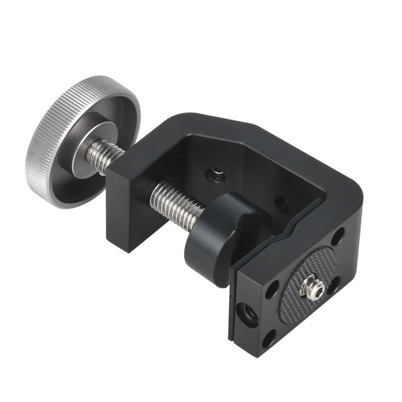 

Small Heavy Duty C/U Type Clamp Clip Bracket 1/4" Screw Mount for Photo Studio Light Stand