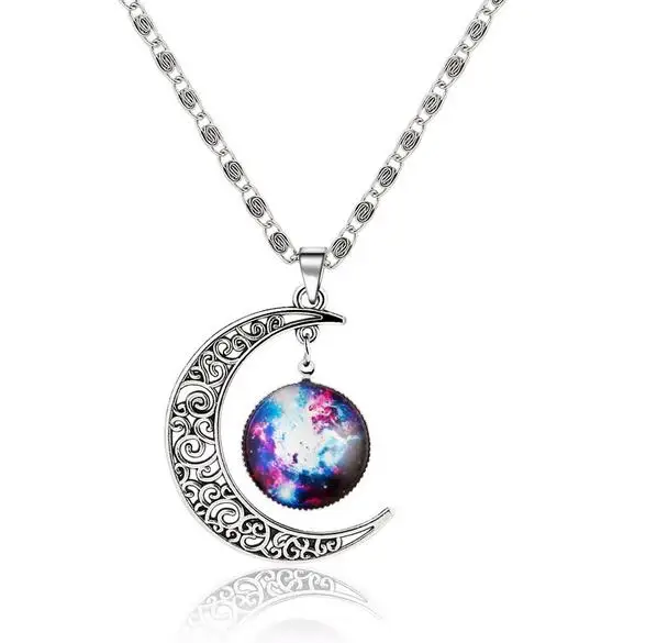 Длинное женское ожерелье с подвеской в виде планеты и Луны 11 видов|long necklace|long necklace
