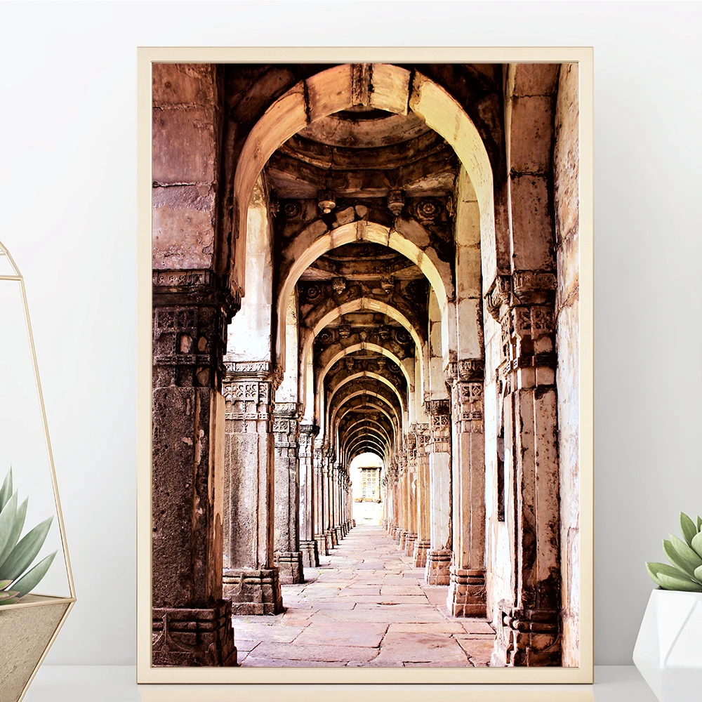 Марокканский портал, деревянная дверь, ВИНТАЖНЫЙ ПЛАКАТ, украшение, настенное искусство, холст, живопись, плакаты и принты, настенные картины для гостиной
