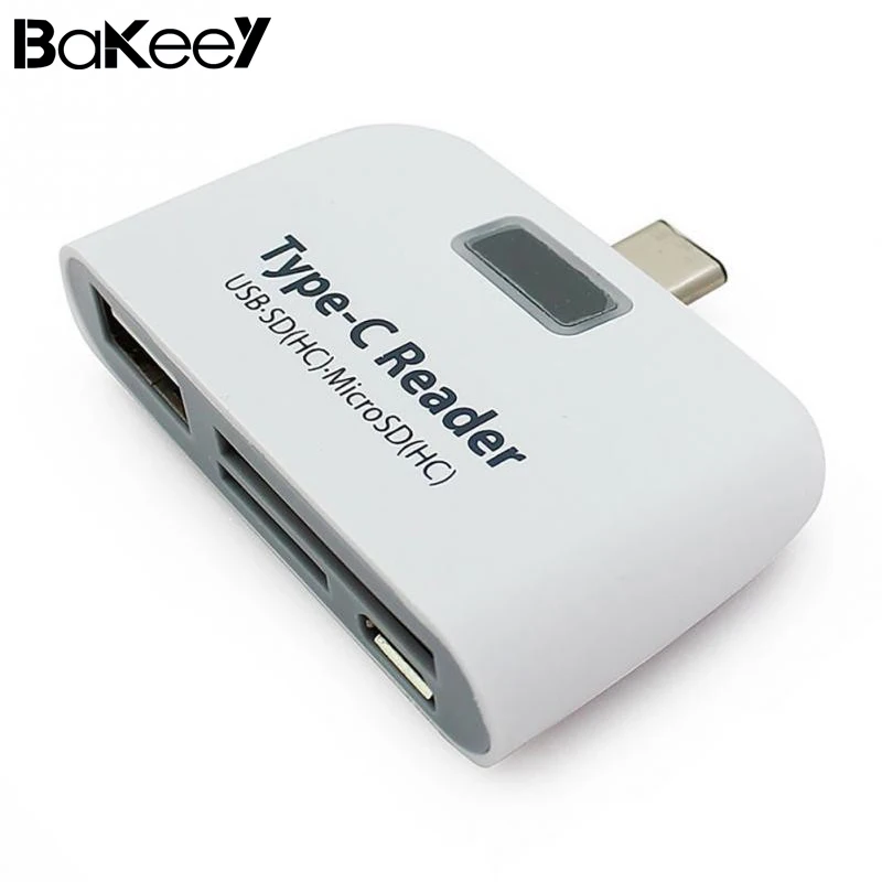 

Bakeey for Mobile Phone 4 in 1 Type-c Adapters Card Reader USB 3.1 Phone Adapters USB 2.0 Memory Card USB Flash Disk TF OTG