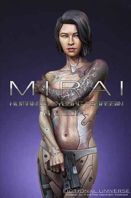 

1/12 Bust Resin Figure Model Kit MIRAI Unassembled unpainted