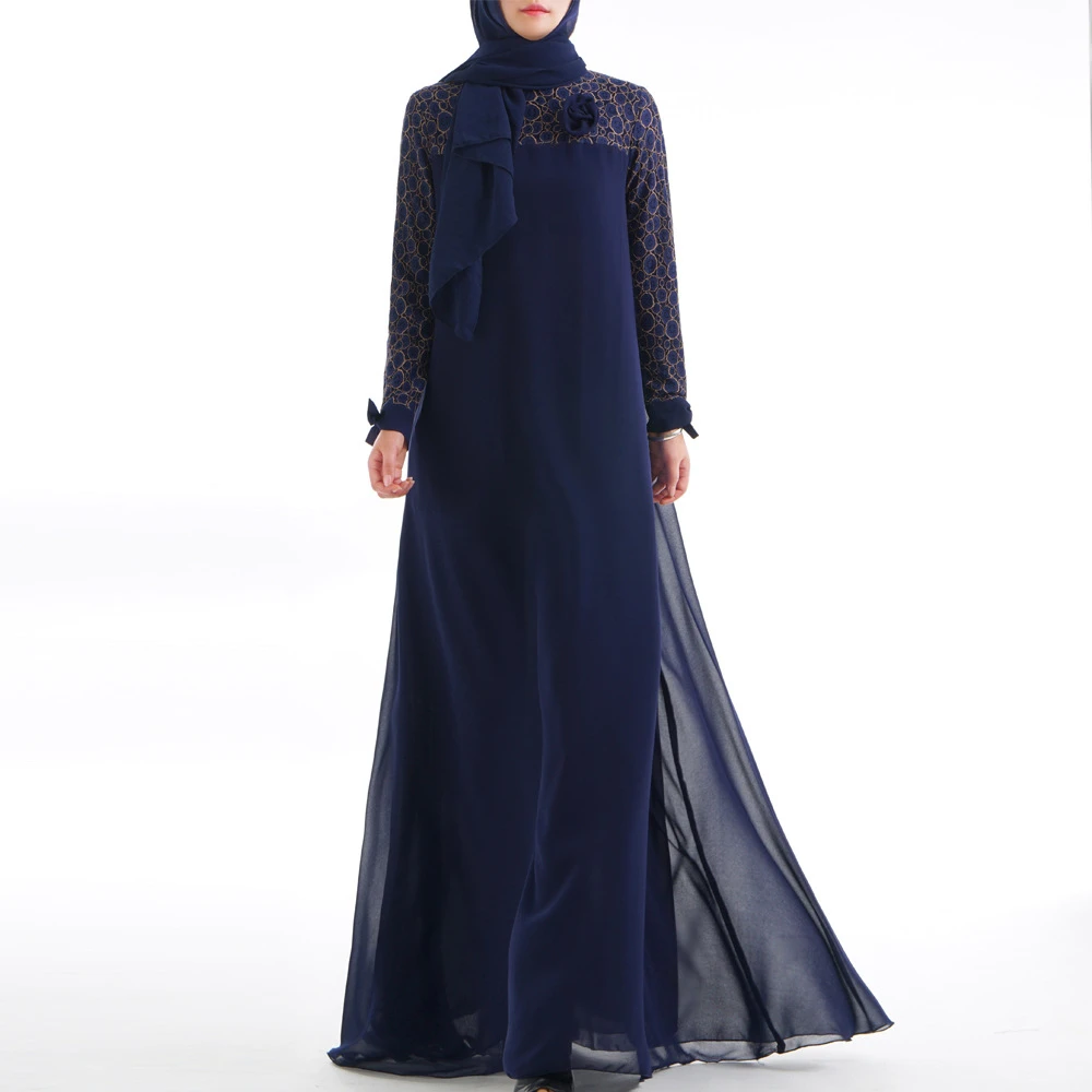 Модное мусульманское платье Abaya мусульманская одежда для женщин Малайзия Jilbab