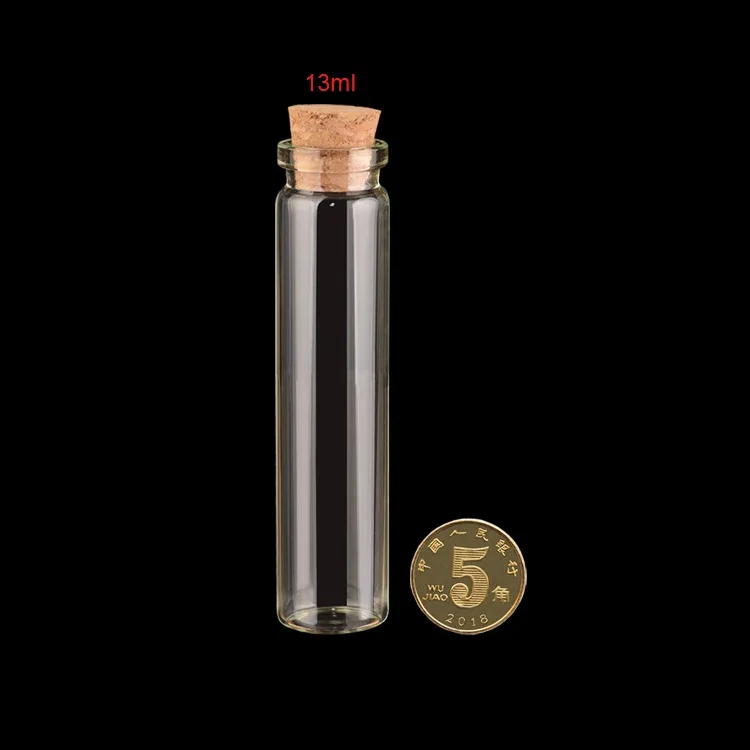 Buy 18*80*12.5mm 13ml Small Glass Jars With Cork Mini