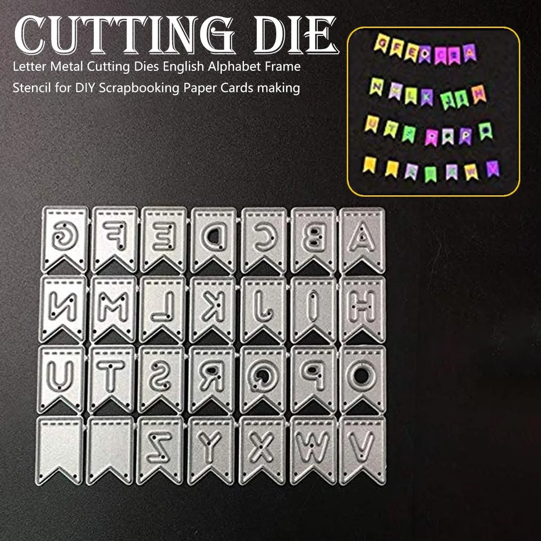 

making Decor Crafts Embossing Dies Letter Metal Cutting Dies English Alphabet Frame Stencil for DIY Scrapbooking Paper Cards