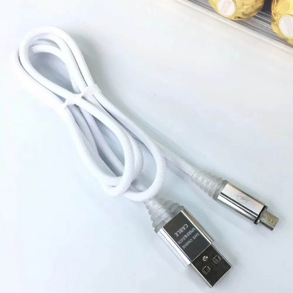 1 м Micro USB кабель для телефона Видимый светодиодный светильник Micro usb кабель для синхронизации данных и зарядки для телефонов Android универсальные кабели для телефонов# YL5