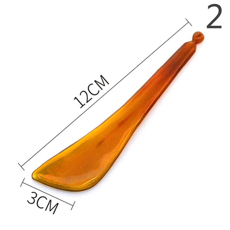 1 шт. натуральный рожок буйвола антистресс Guasha массажный инструмент акупунктура спа терапия Gua Sha массажер соскабливающая доска забота о здоровье - Цвет: Слоновая кость