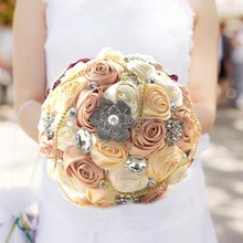 Новые Потрясающие Свадебные цветы красочные свадебные букеты искусственная роза букет
