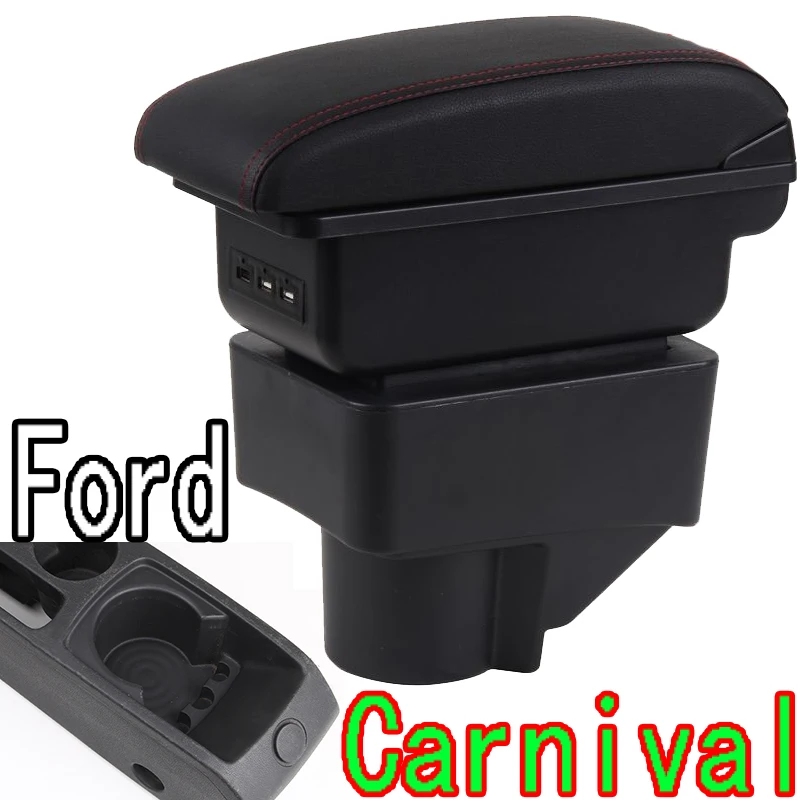 

For Carnival armrest box Ford Central armrest Original hand box Ford Fiesta Armrest Box modification accessories chargeable