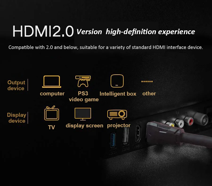 HDMI кабель 2,0 4k 1080P позолоченный HDMI кабель адаптер 3D для ТВ lcd ноутбука PS3 проектор компьютера кабель 1 м 1,5 м 2 м 3 м 5 м 8м10м