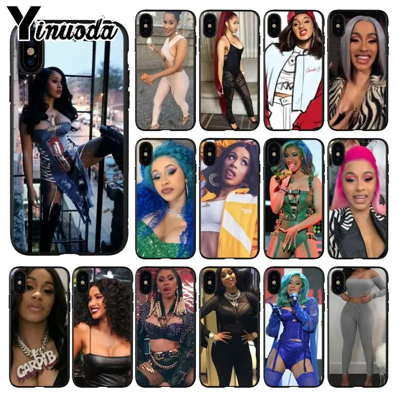 

Yinuoda American Rap Singer Cardi B Coque Shell Phone Case for Apple iPhone 8 7 6 6S Plus X XS MAX 5 5S SE XR Mobile Cases