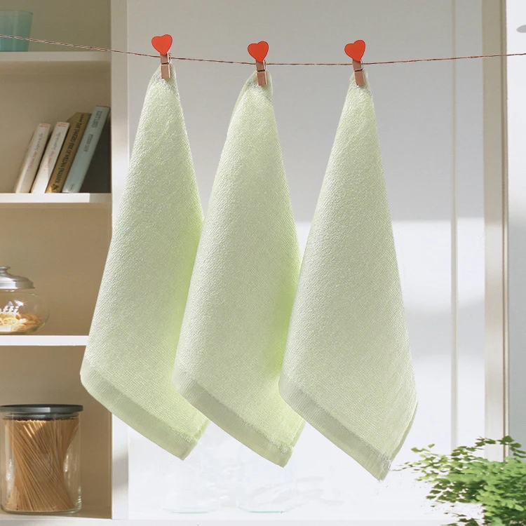 Квадратное полотенце из бамбукового волокна, маленькое полотенце, 25 мягких квадратных полотенец, детское полотенце для полоскания рта