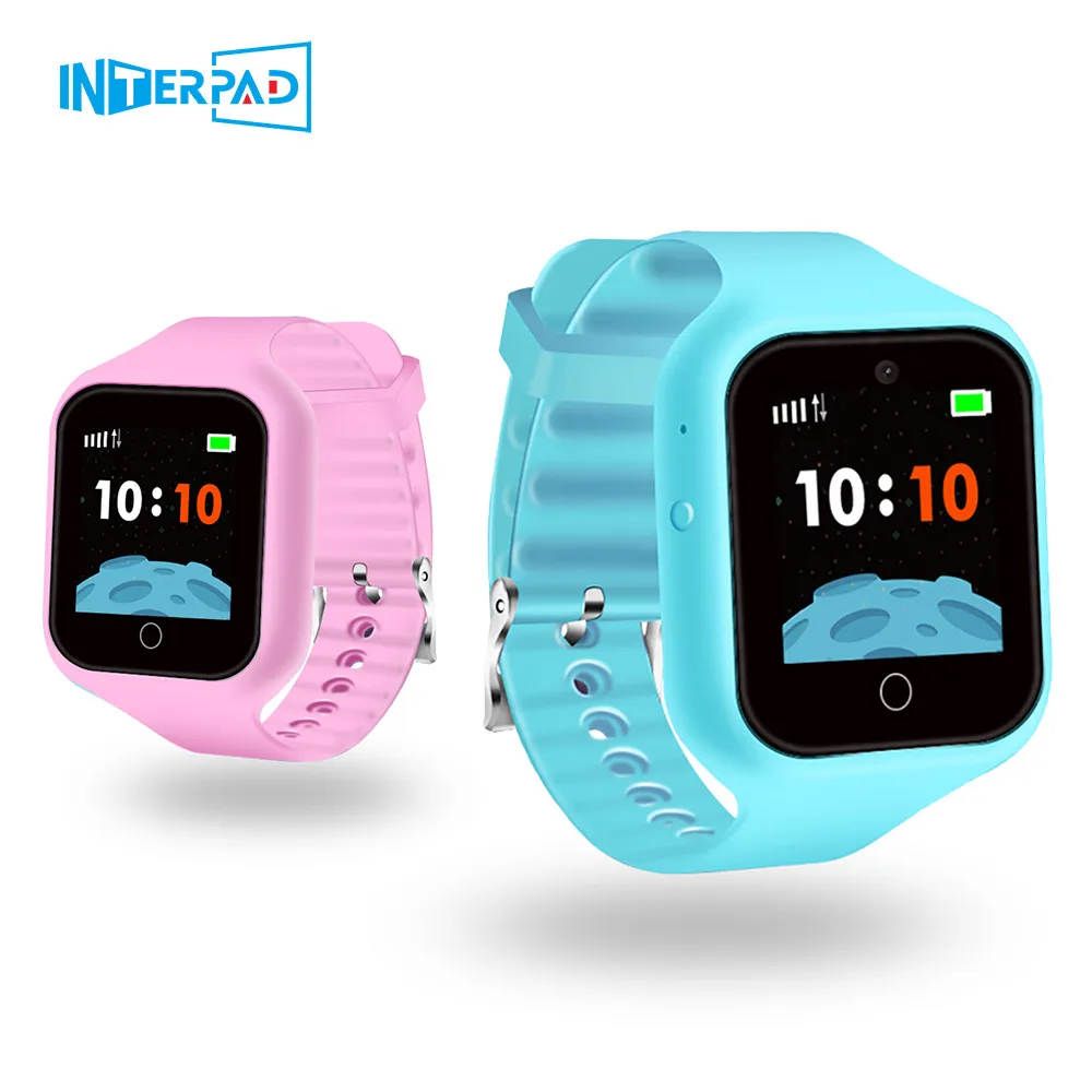 Смарт часы Interpad с защитой от потери детские GPS SOS двухсторонние телефонным