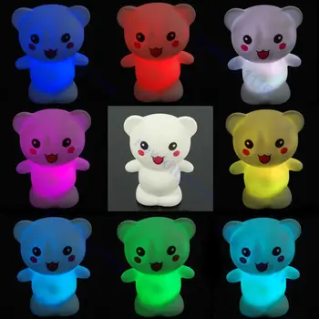 

1PC Christmas Lovely Bear 7 Color Changing LED Kids Decor Night Light Lamp