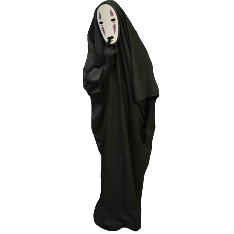 

Halloween Anime Cartoon Faceless Man 3pcs Clothing+Gloves+Mask Cosplay Costumes Nightclub Party Stage Performance Costume S-XXL