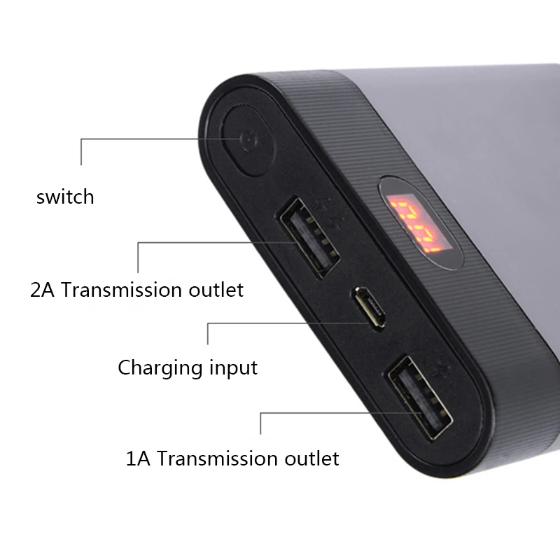 5 V Dual USB 4X18650 Блок питания набор батареек зарядное устройство коробка для смартфонов