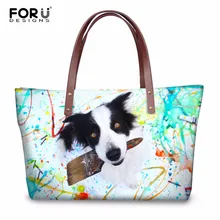 FORUDESIGNS/женские роскошные сумки через плечо с милой овчаркой, 3D принтами животных и собак, женские модные повседневные сумки через плечо, Bolsa Mujer