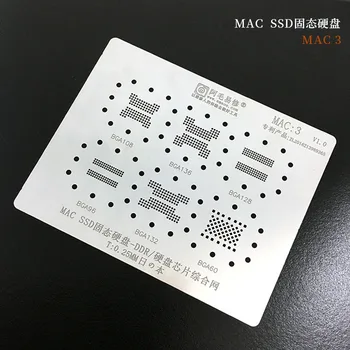 

MackBook MAC3 Solid State Hard Disk Tin Planting Network BGA108/BAG136/BGA128/BGA96/BGA132/BGA60 Template Steel Mesh
