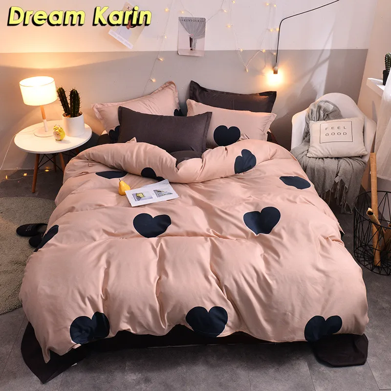 Best Modern Brief 2 3 Bedding Set Duvet Cover Sets Bedclothes Bed Linens Quilt Covers with Pillowcases Single Double Queen King Size