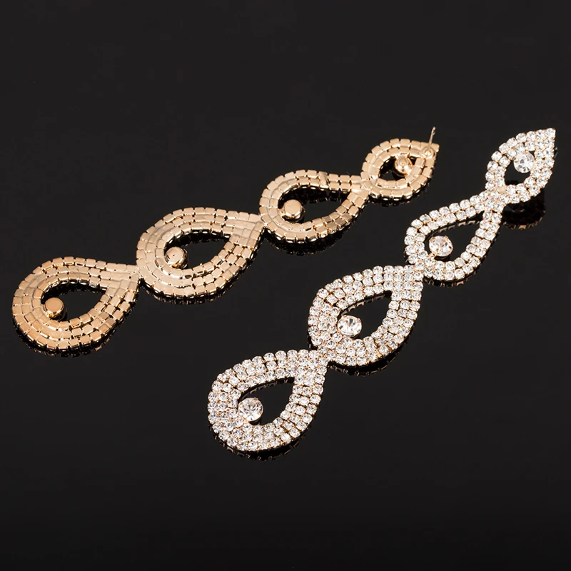 YFJEWE New Design Christmas gifts Fashion luxury crystal drop earrings for women jewelry rhinestone women long earring #E430