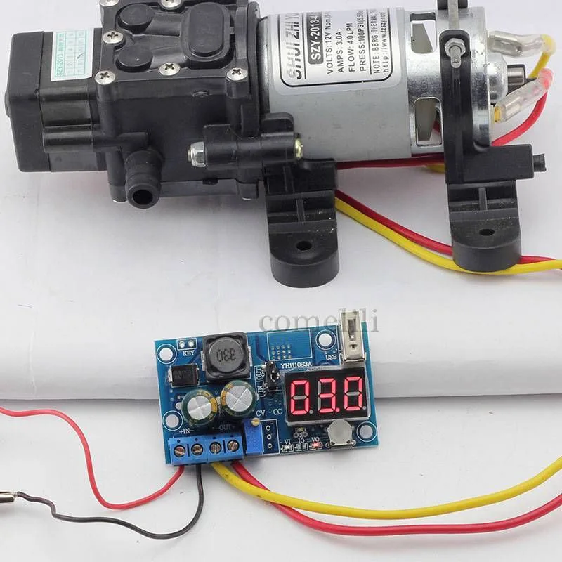 

New LM2596 DC Power Supply Adjustable Converter Step-Down Module Voltmeter +USB VE171 P10