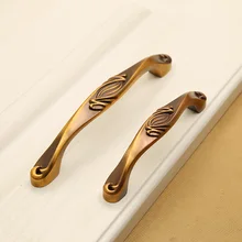 Handles Knobs Pendants Flowers For Drawer Wooden Jewelry Box Furniture Hardware Bronze Tone Handle Cabinet Pulls 5 pcs high quality metal handle stainless steel handle drawer handle knobs for drawer wooden jewelry box furniture hardware
