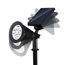 Лампа на солнечных батареях, наружная Водонепроницаемая Солнечная лампа, белый/теплый белый/красный/зеленый/синий/RGB прожектор, ландшафтный наземный садовый светильник