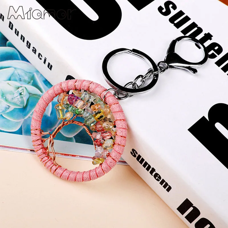 

MIAMOR 4 Colors Mini Keychain Dreamcatcher Car Key Pendant Decoration Lady Bag Hanging Decor Accessories Ornament Gift AM004