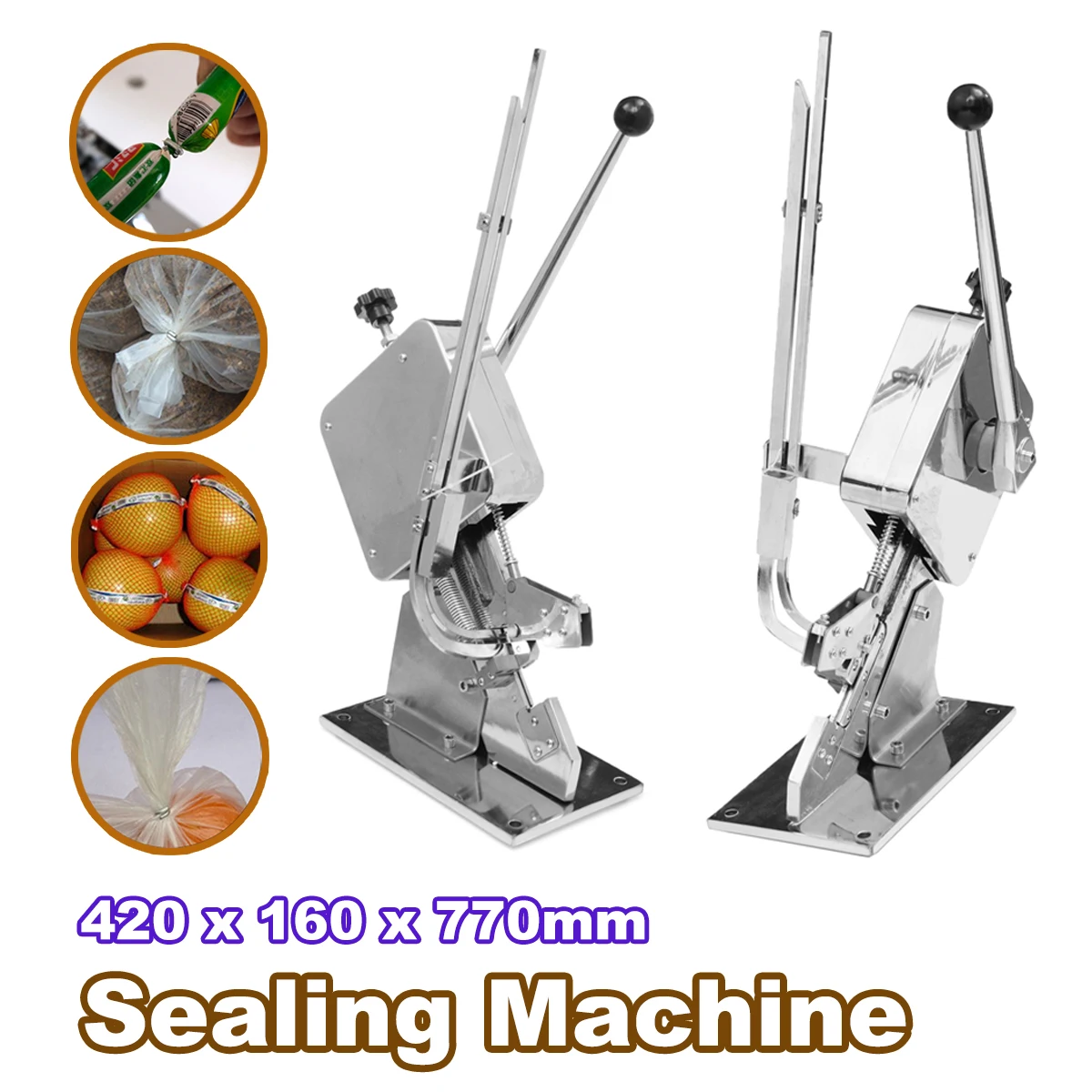 

Manual Ham Sausage Knotting Sealing Machine Supermarket + U-shape Clips New Arrival