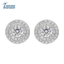 Известный бренд AAA Циркон Корона красивые циркониевые серьги для женщины/девушки свадебные/вечерние ER-141