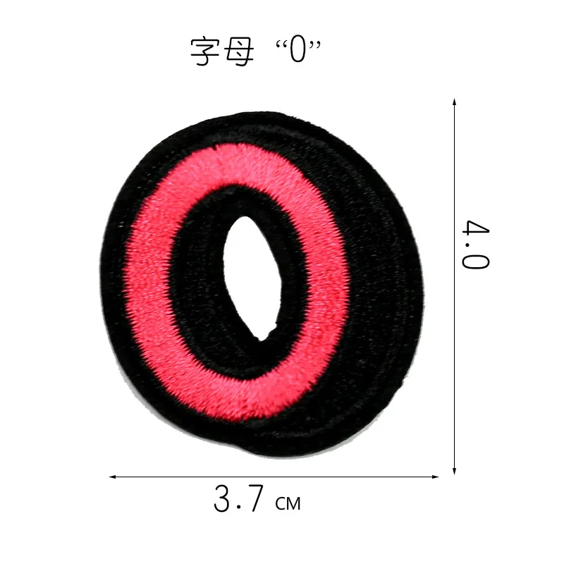 JOD имя патч на одежду наклейки буквы железные нашивки для одежды Железная аппликация Ткань буквы Вышитые аппликации накладки - Цвет: O