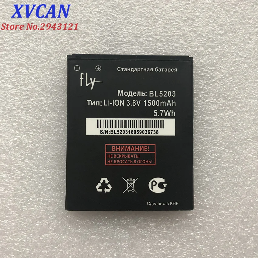 

High Quality For Fly IQ442 Quad Miracle 2 BL5203 BL 5203 New Mobile Phone Lithium Original 1500mAh Battery Replacement Parts
