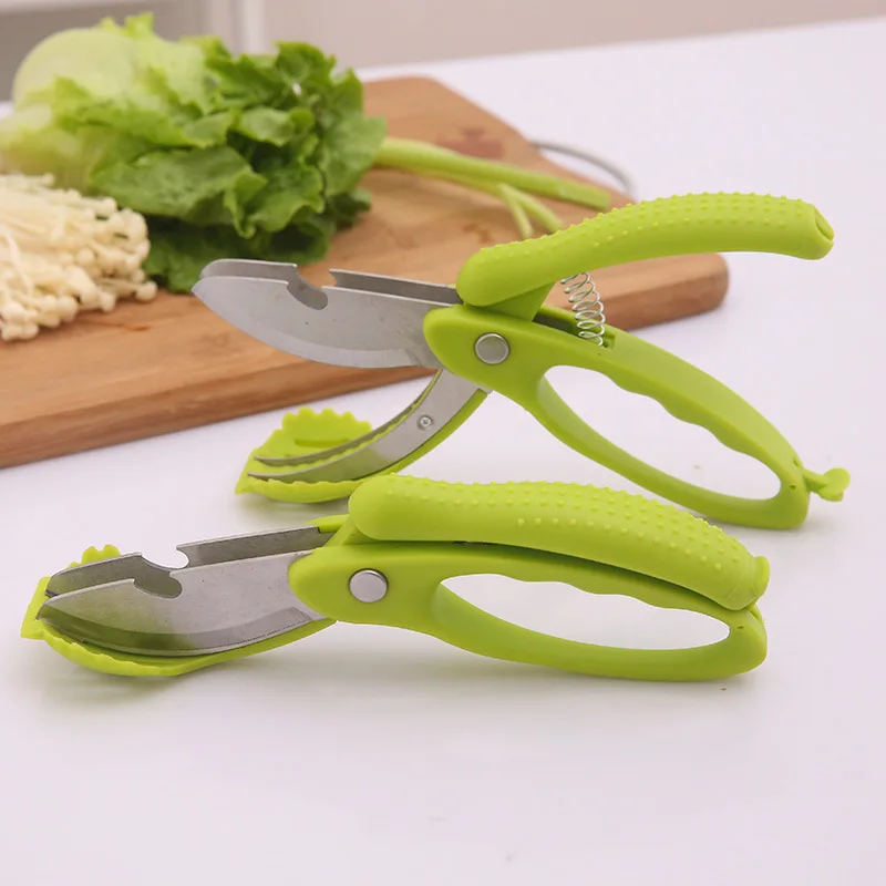 

Kitchen Double Layers Shears For Salad Fruit Vegetable Maker Cutter Slicer Easy to Make Salad Choppers Lettuce Knife Tool