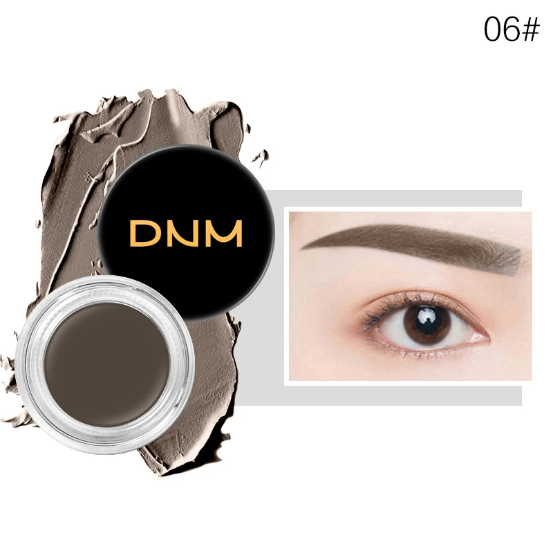 DNM корейский макияж гель для бровей водонепроницаемый длительный 12 цветов Тени для бровей Тень для бровей постоянный макияж крем для бровей TSLM2 - Цвет: 06MEDIUM BROWN