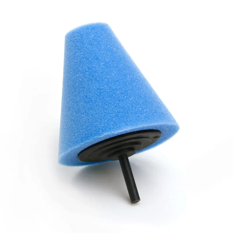 Новые 3-Цвет приработки пенная Губка для полировки в форме конуса полировальные накладки для ступицы колеса для автомобиля приспособление для ступицы автомобиля аксессуары обслуживания C45 - Цвет: Синий