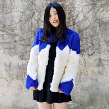 Cx-g-a-104 модные женские туфли пальто Настоящее Кролик Мех животных одежда леди одежды Мех животных пальто верхняя одежда