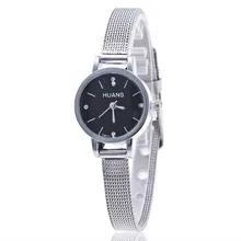 Quartz Wristwatch Fashion Levert Dropship Watch Women Ultra Thin Stainless Steel Mesh Ladies Silver Band relogio masculino Z508