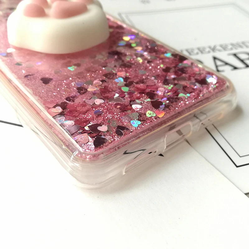 3D Squishy Cat Cases For Huawei P smart P8 p9 lite mini 2017 Liquid Glitter Cover Honor 8 lite 8 pro 9 10 V10 6A 6X 5A 5X 5C 4A (11)