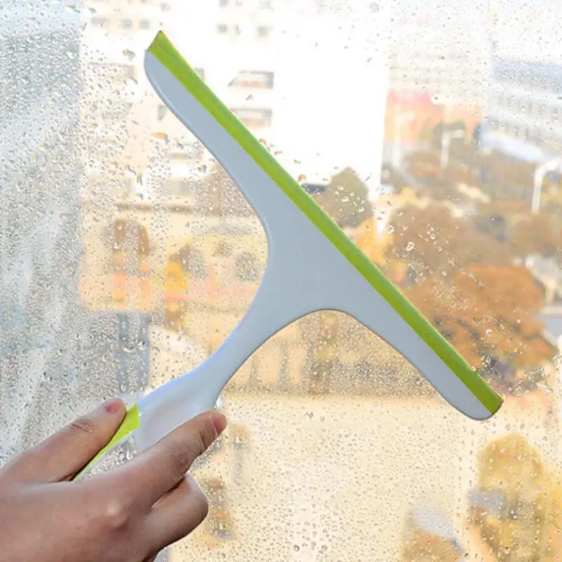 Window Glass Cleaning Wiper Brush Eco-Friendly Soft Glass Scraper Glass Wiper Cleaner Helper Household Cleaning Tool