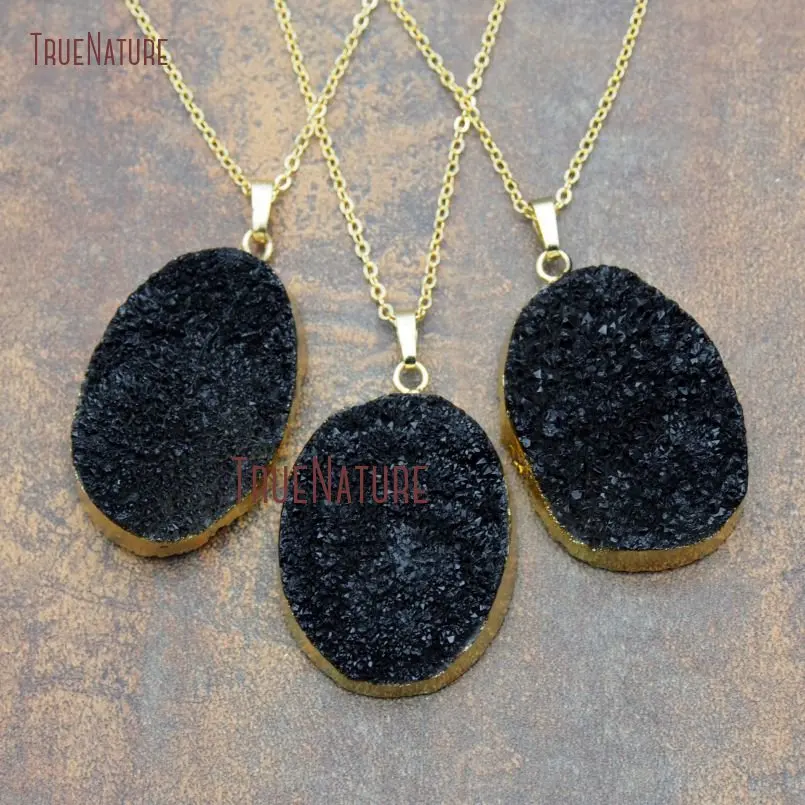 20180315-NM11207- Druzy Crystal Necklace Gold Plated Necklace_3