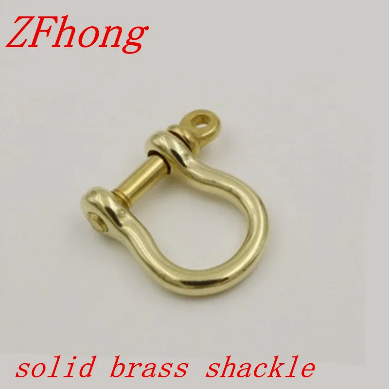 Buy 5pcs 7.5mm Brass D Shackle Clasp Ring for Keyring