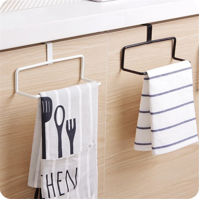 Best Price Durable Kitchen Cabinet Storage Hanging Organizer Metal Towel Rack Closet Holder 