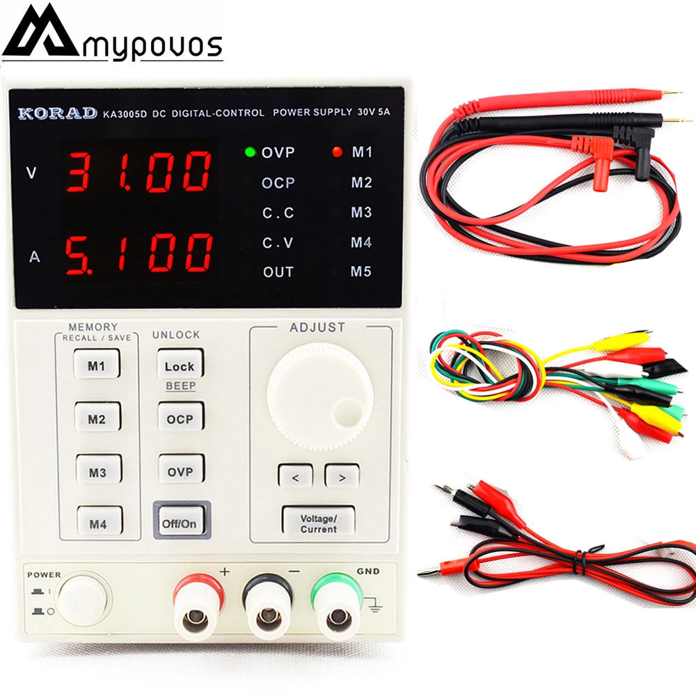 KA3005D Высокоточный Регулируемый цифровой блок питания постоянного тока 4Ps mA 30V/5A